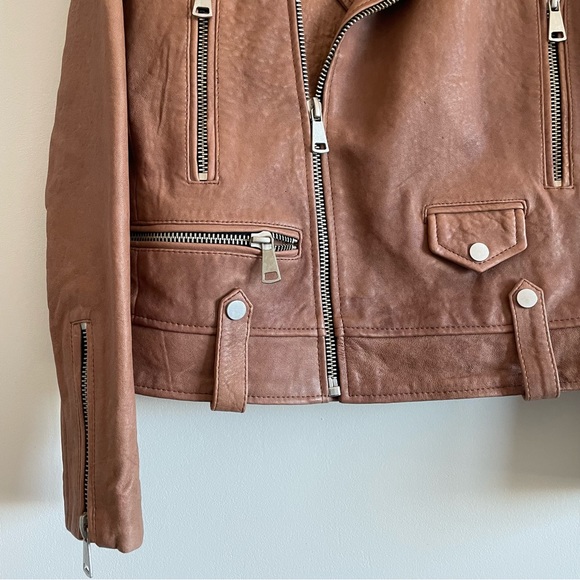 7 For All Mankind Genuine Leather Moto Jacket - Picture 2 of 7